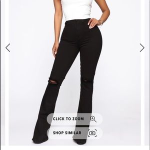 Fashion Nova Black Flare Jeans